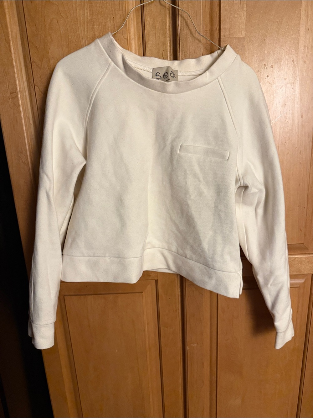 SEA NY white Cropped Sweatshirt